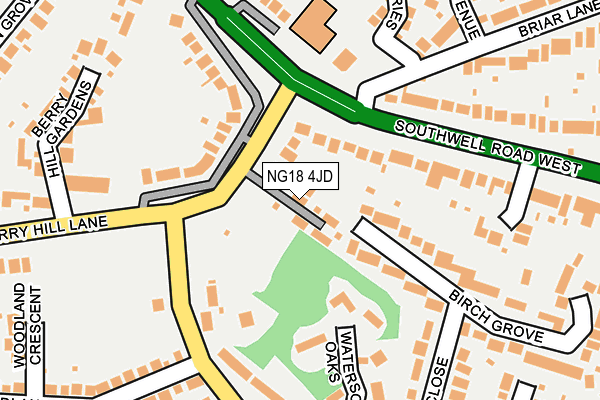 NG18 4JD map - OS OpenMap – Local (Ordnance Survey)