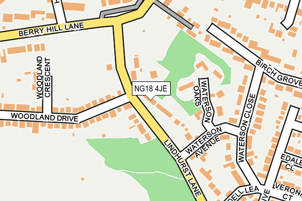 NG18 4JE map - OS OpenMap – Local (Ordnance Survey)