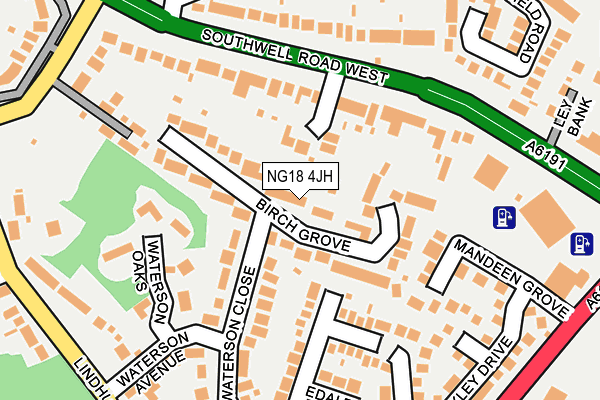 NG18 4JH map - OS OpenMap – Local (Ordnance Survey)