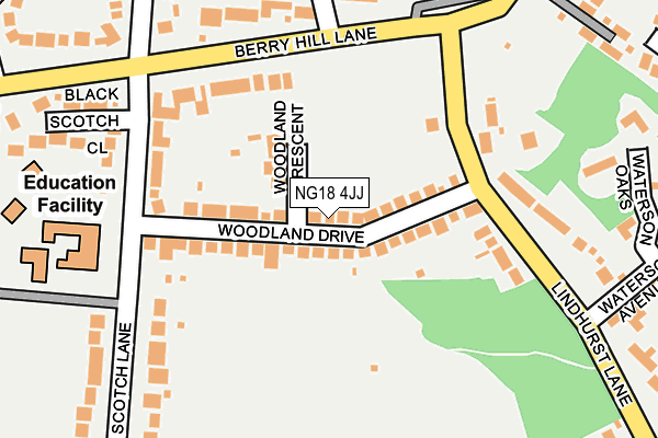 NG18 4JJ map - OS OpenMap – Local (Ordnance Survey)