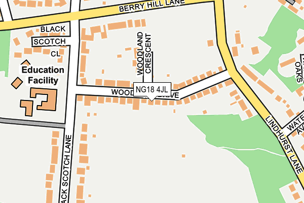 NG18 4JL map - OS OpenMap – Local (Ordnance Survey)