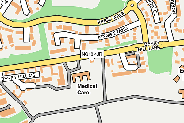 NG18 4JR map - OS OpenMap – Local (Ordnance Survey)