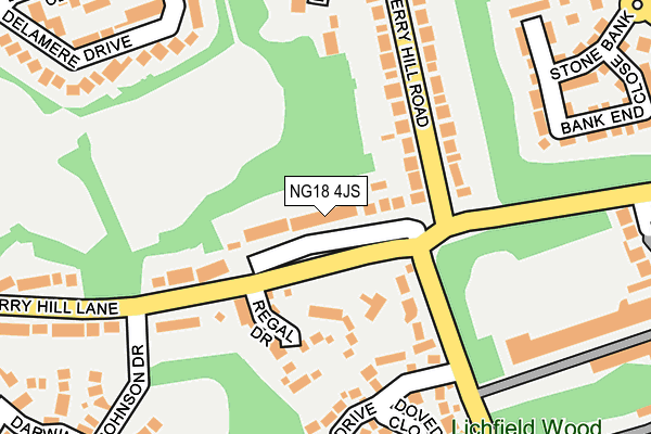 NG18 4JS map - OS OpenMap – Local (Ordnance Survey)