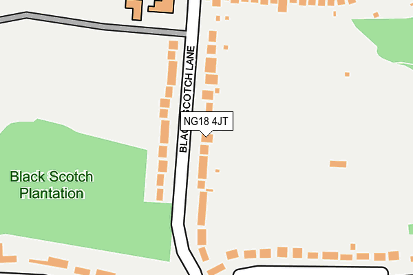 NG18 4JT map - OS OpenMap – Local (Ordnance Survey)