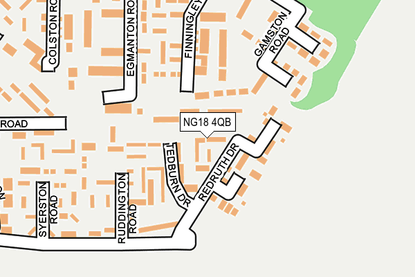 NG18 4QB map - OS OpenMap – Local (Ordnance Survey)