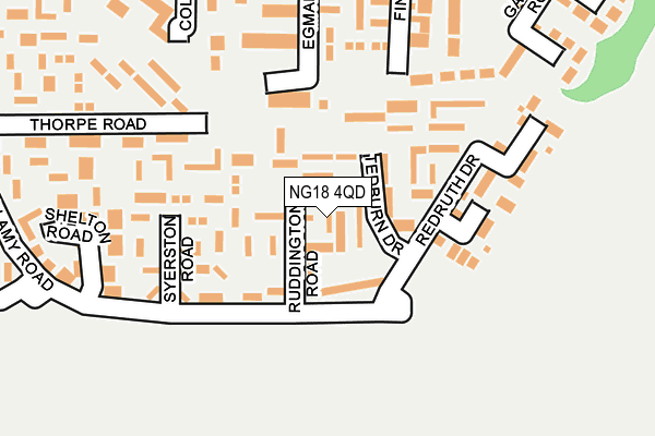 NG18 4QD map - OS OpenMap – Local (Ordnance Survey)