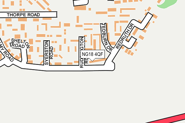 NG18 4QF map - OS OpenMap – Local (Ordnance Survey)