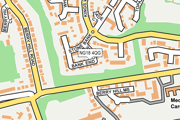 NG18 4QG map - OS OpenMap – Local (Ordnance Survey)