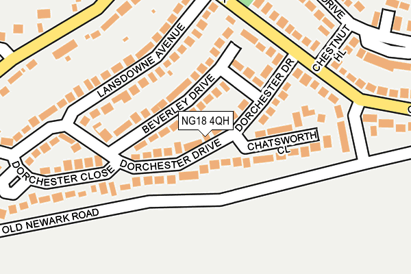 NG18 4QH map - OS OpenMap – Local (Ordnance Survey)