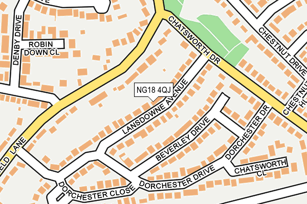 NG18 4QJ map - OS OpenMap – Local (Ordnance Survey)