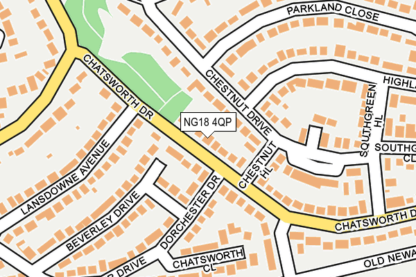 NG18 4QP map - OS OpenMap – Local (Ordnance Survey)