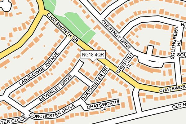 NG18 4QR map - OS OpenMap – Local (Ordnance Survey)