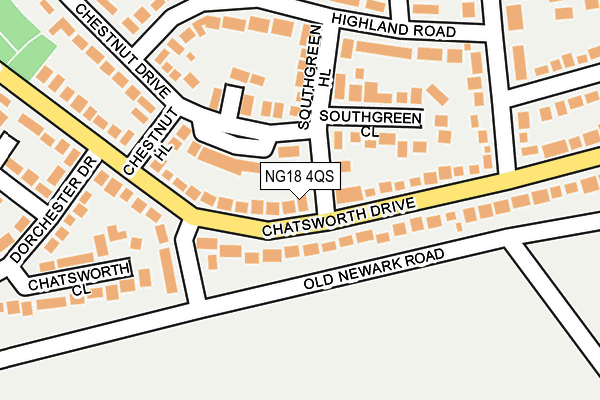 NG18 4QS map - OS OpenMap – Local (Ordnance Survey)