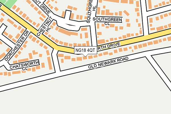 NG18 4QT map - OS OpenMap – Local (Ordnance Survey)