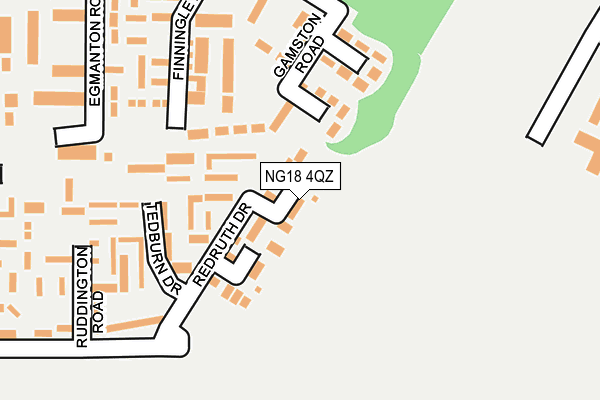 NG18 4QZ map - OS OpenMap – Local (Ordnance Survey)