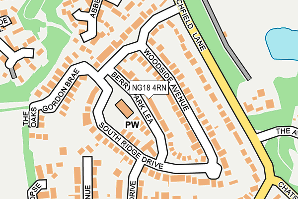 NG18 4RN map - OS OpenMap – Local (Ordnance Survey)
