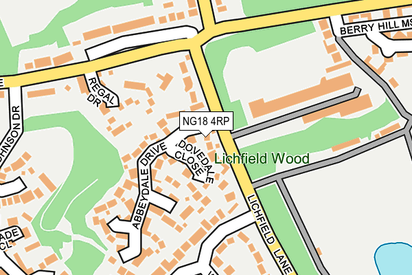 NG18 4RP map - OS OpenMap – Local (Ordnance Survey)