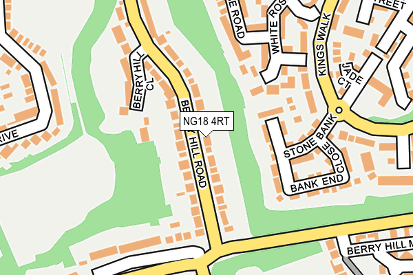 NG18 4RT map - OS OpenMap – Local (Ordnance Survey)