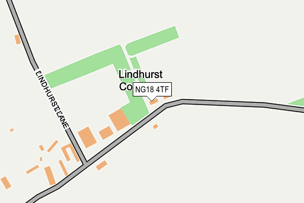 NG18 4TF map - OS OpenMap – Local (Ordnance Survey)