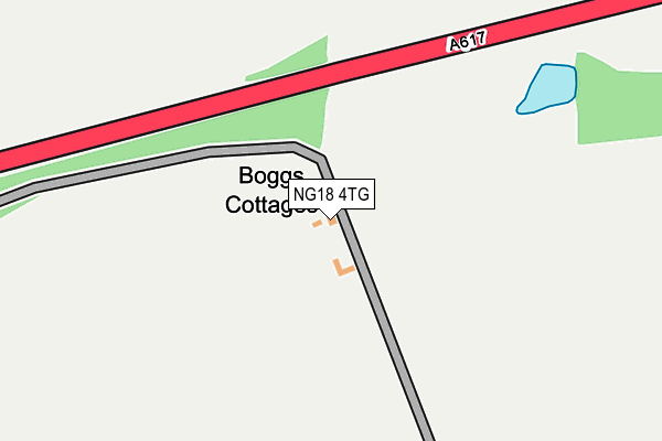 NG18 4TG map - OS OpenMap – Local (Ordnance Survey)
