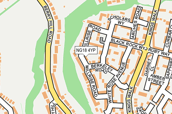 NG18 4YP map - OS OpenMap – Local (Ordnance Survey)