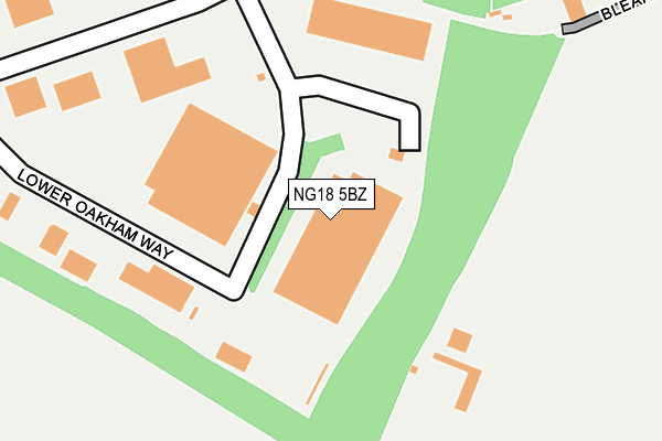 NG18 5BZ map - OS OpenMap – Local (Ordnance Survey)