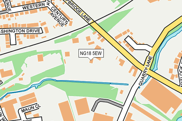 NG18 5EW map - OS OpenMap – Local (Ordnance Survey)