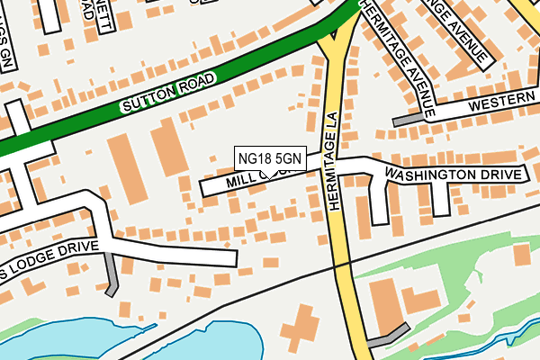 NG18 5GN map - OS OpenMap – Local (Ordnance Survey)