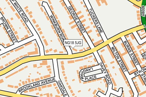 NG18 5JG map - OS OpenMap – Local (Ordnance Survey)