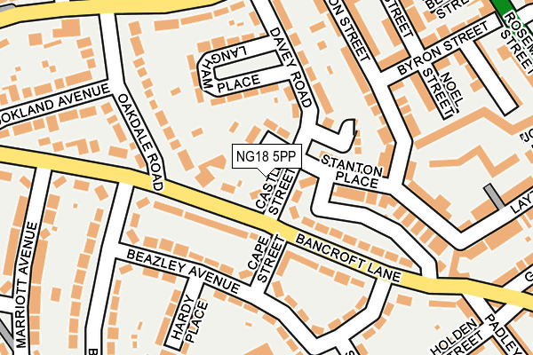 NG18 5PP map - OS OpenMap – Local (Ordnance Survey)