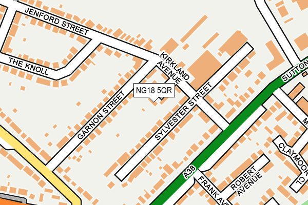 NG18 5QR map - OS OpenMap – Local (Ordnance Survey)