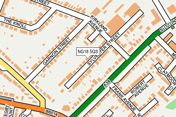 NG18 5QS map - OS OpenMap – Local (Ordnance Survey)