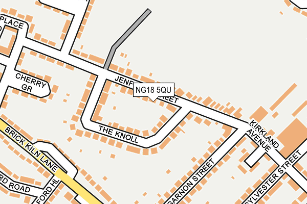 NG18 5QU map - OS OpenMap – Local (Ordnance Survey)