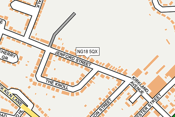 NG18 5QX map - OS OpenMap – Local (Ordnance Survey)