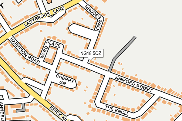 NG18 5QZ map - OS OpenMap – Local (Ordnance Survey)