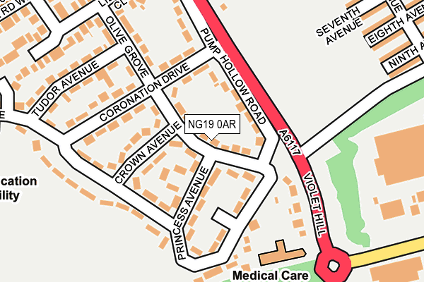 Map of MONARCH CARE GROUP LIMITED at local scale