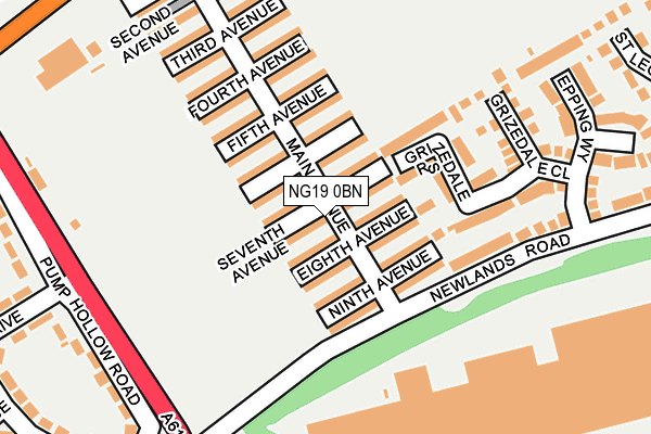 NG19 0BN map - OS OpenMap – Local (Ordnance Survey)