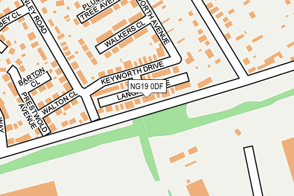 NG19 0DF map - OS OpenMap – Local (Ordnance Survey)