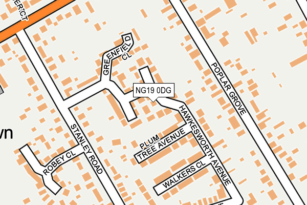 NG19 0DG map - OS OpenMap – Local (Ordnance Survey)