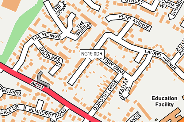 NG19 0DR map - OS OpenMap – Local (Ordnance Survey)