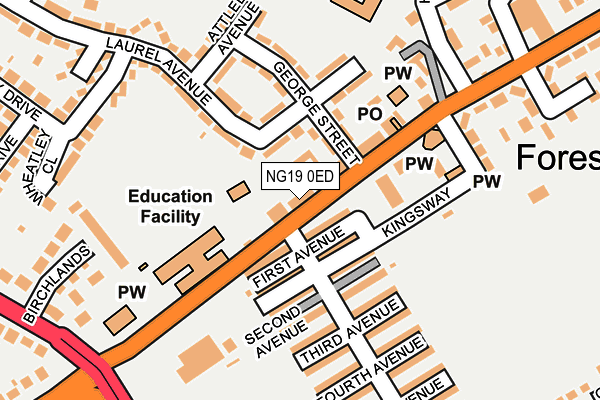 Map of DERBY AND FT PUBS LTD at local scale