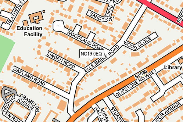 NG19 0EQ map - OS OpenMap – Local (Ordnance Survey)