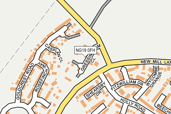 NG19 0FH map - OS OpenMap – Local (Ordnance Survey)