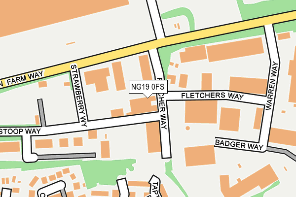 NG19 0FS map - OS OpenMap – Local (Ordnance Survey)