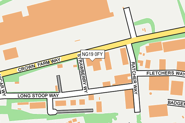 NG19 0FY map - OS OpenMap – Local (Ordnance Survey)