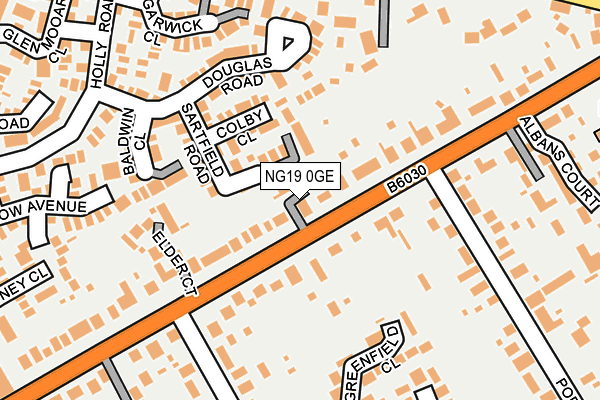 NG19 0GE map - OS OpenMap – Local (Ordnance Survey)