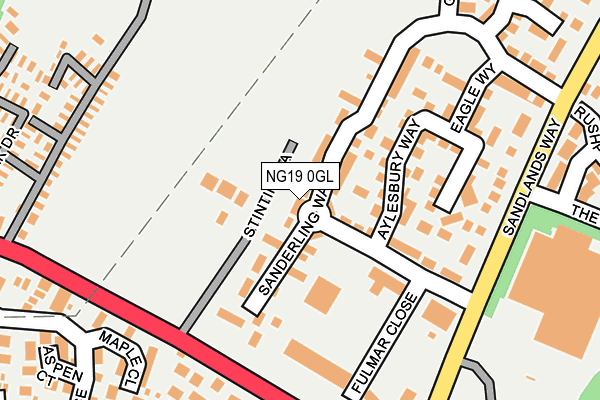 NG19 0GL map - OS OpenMap – Local (Ordnance Survey)