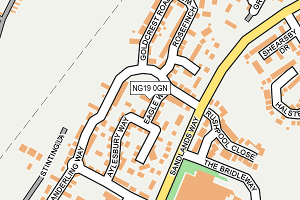 NG19 0GN map - OS OpenMap – Local (Ordnance Survey)
