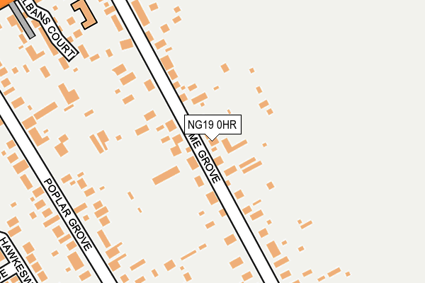 NG19 0HR map - OS OpenMap – Local (Ordnance Survey)