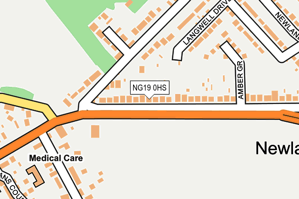 NG19 0HS map - OS OpenMap – Local (Ordnance Survey)